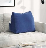 VidaXL Rugkussen Politieblauw 60 x 20 x 50 cm Katoen Stof