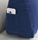 VidaXL Rugkussen Politieblauw 60 x 20 x 50 cm Katoen Stof