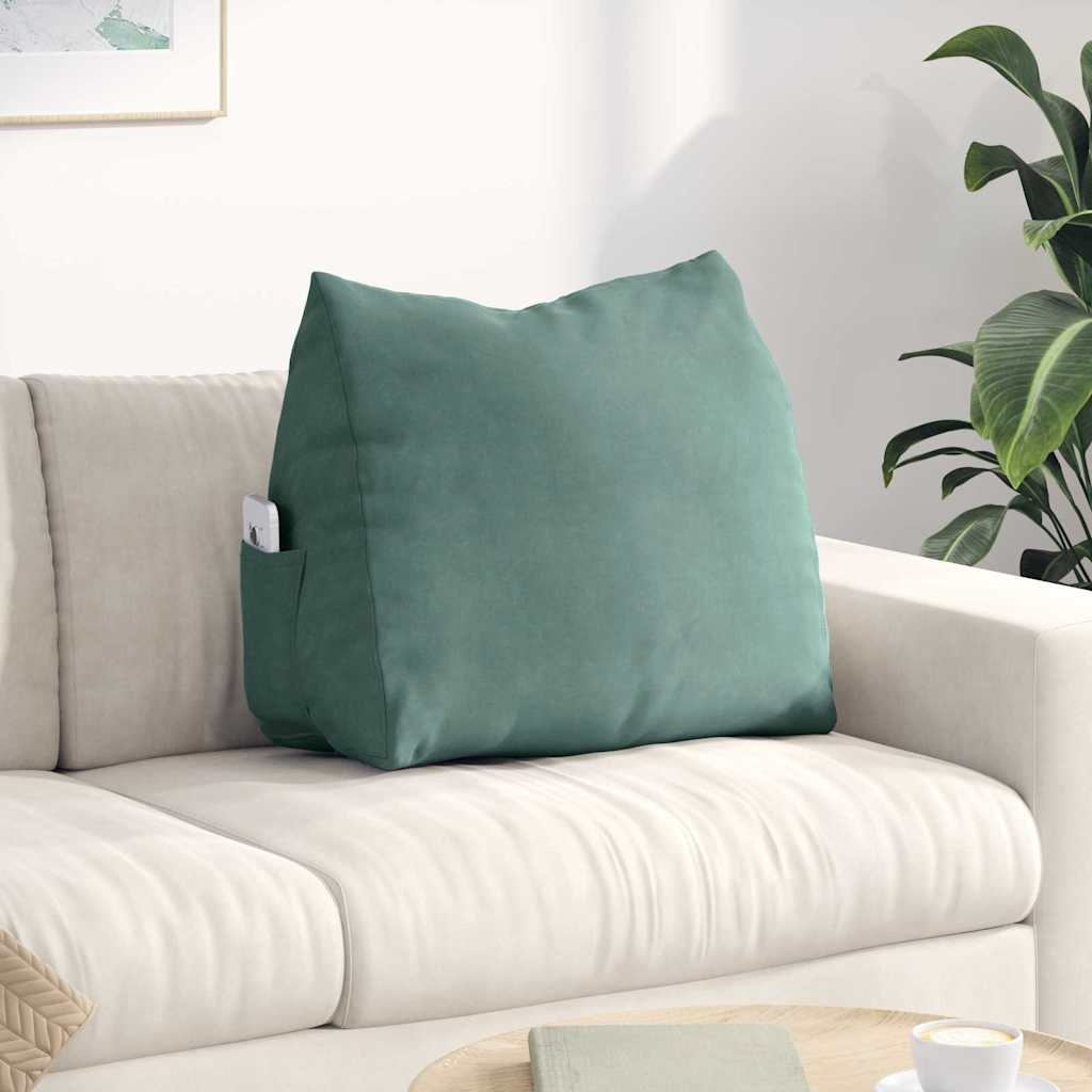 VidaXL Rugkussen Zeegroen 60 x 20 x 50 cm Katoen Stof