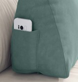 VidaXL Rugkussen Zeegroen 60 x 20 x 50 cm Katoen Stof