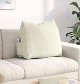 VidaXL Rugkussen Crème 60 x 20 x 50 cm Katoen Stof