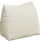 VidaXL Rugkussen Crème 60 x 20 x 50 cm Katoen Stof