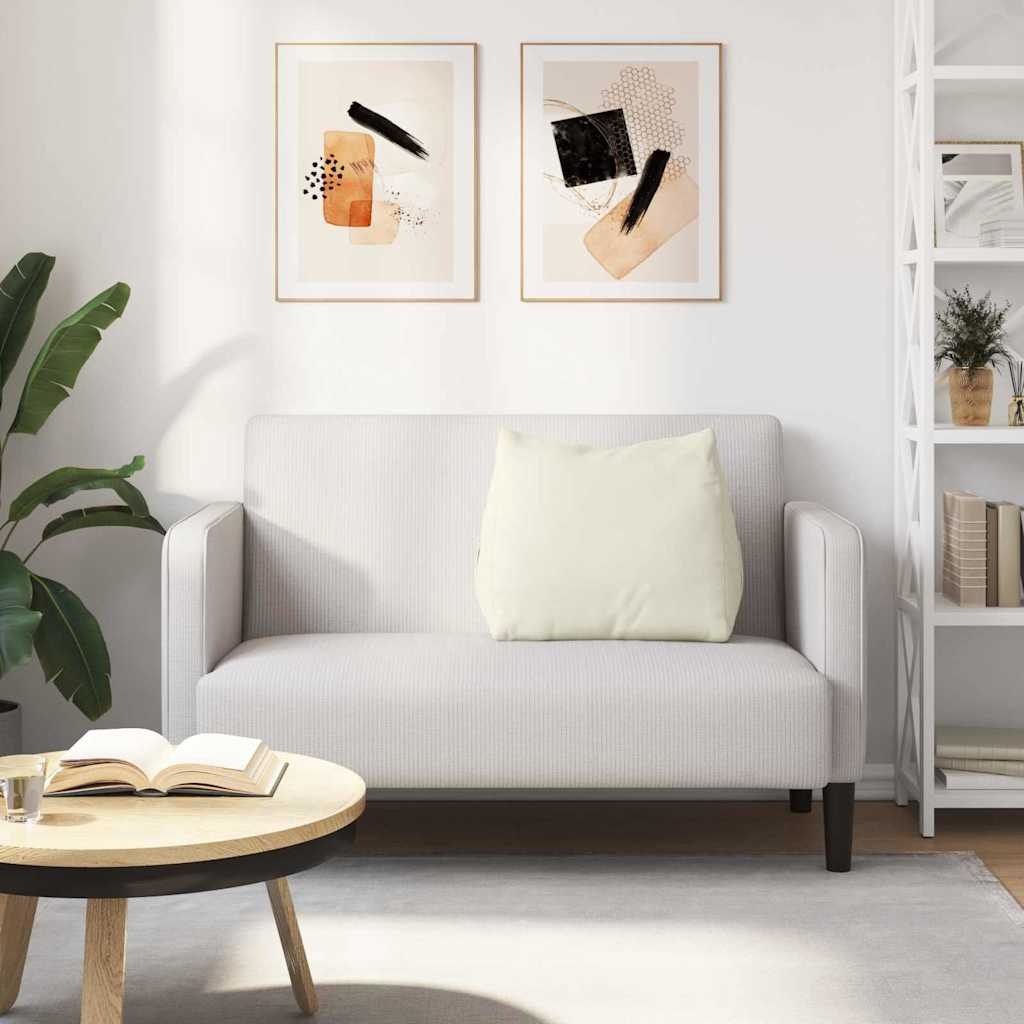 VidaXL Rugkussen Crème 60 x 20 x 50 cm Katoen Stof