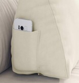 VidaXL Rugkussen Crème 60 x 20 x 50 cm Katoen Stof