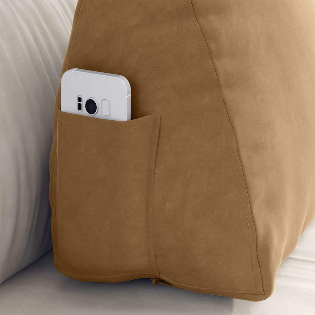 VidaXL Rugkussen Bruin 60 x 20 x 50 cm Katoen Stof