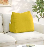 VidaXL Rugkussen Geel 60 x 20 x 50 cm Katoen Stof