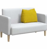 VidaXL Rugkussen Geel 60 x 20 x 50 cm Katoen Stof