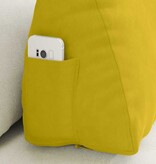 VidaXL Rugkussen Geel 60 x 20 x 50 cm Katoen Stof