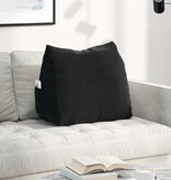 VidaXL Rugkussen Zwart 60 x 20 x 50 cm Katoen Stof