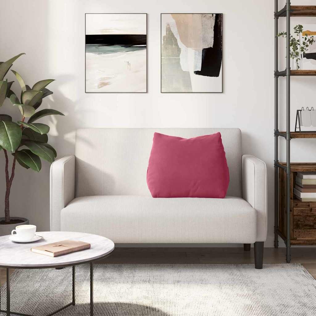 VidaXL Rugkussen Wijnrood 60 x 20 x 50 cm Katoen Stof