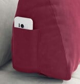 VidaXL Rugkussen Wijnrood 60 x 20 x 50 cm Katoen Stof