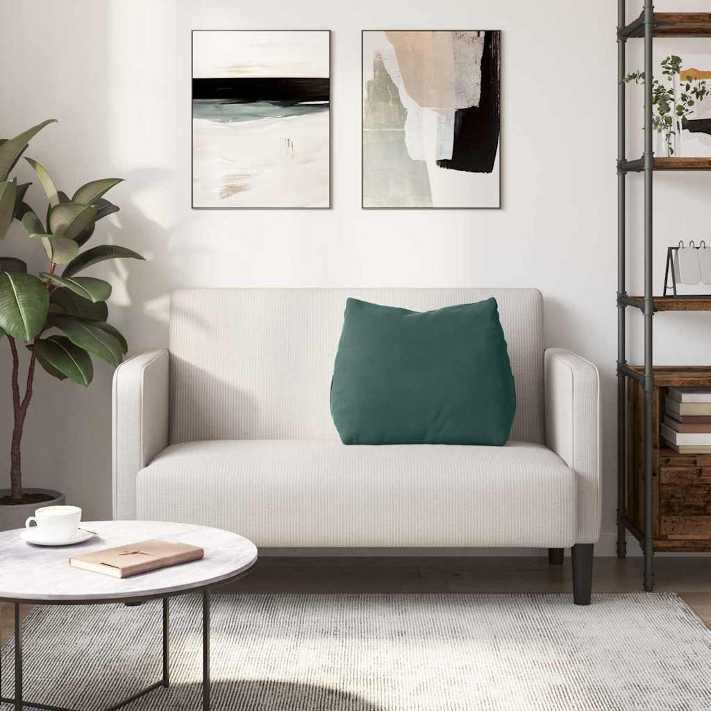 VidaXL Rugkussen Donkergroen 60 x 20 x 50 cm Katoen Stof