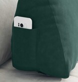 VidaXL Rugkussen Donkergroen 60 x 20 x 50 cm Katoen Stof