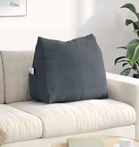VidaXL Rugkussen Donkergrijs 60 x 20 x 50 cm Katoen Stof