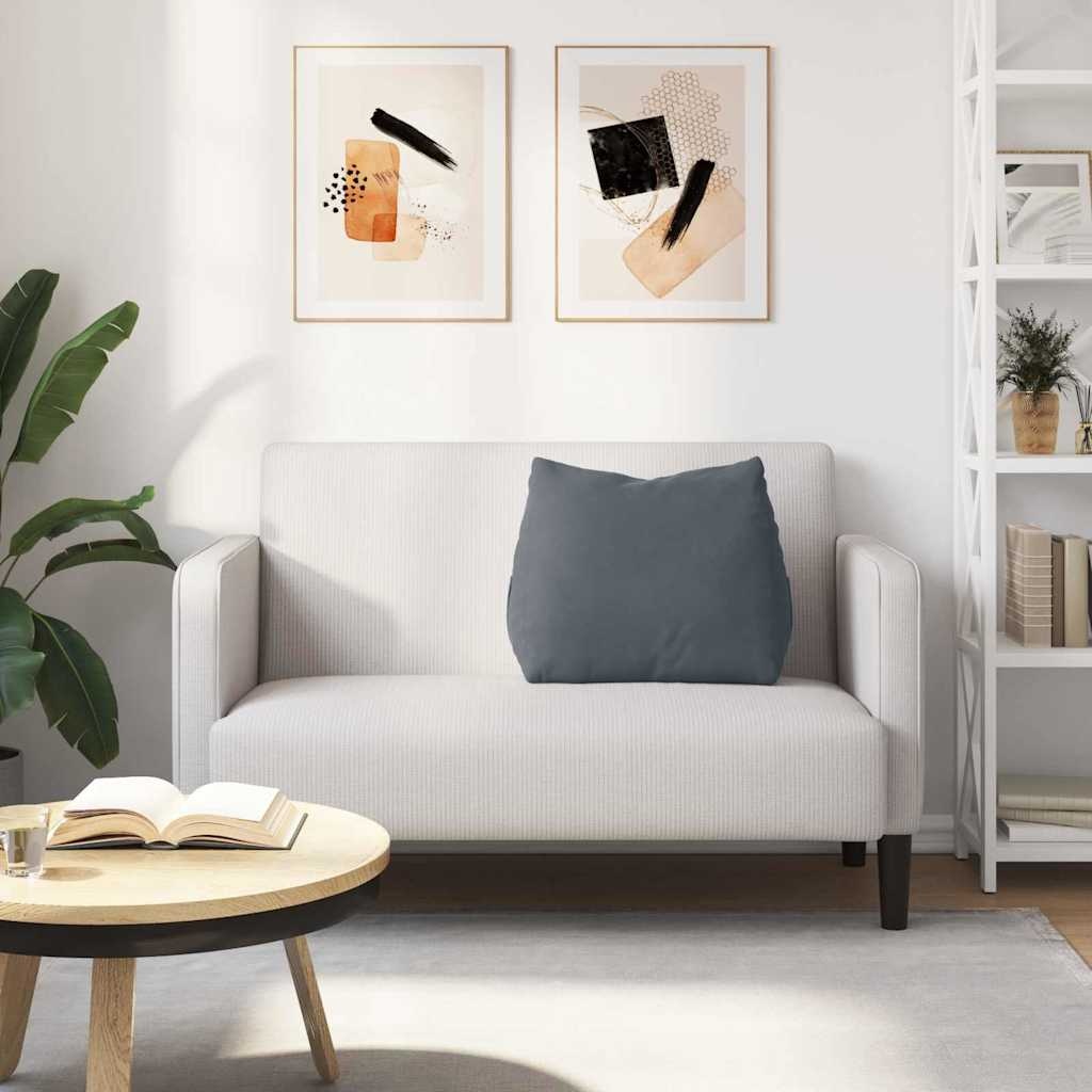 VidaXL Rugkussen Donkergrijs 60 x 20 x 50 cm Katoen Stof