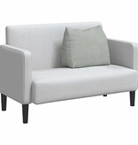 VidaXL Rugkussen Lichtgrijs 60 x 20 x 50 cm Katoen Stof