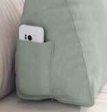 VidaXL Rugkussen Lichtgrijs 60 x 20 x 50 cm Katoen Stof