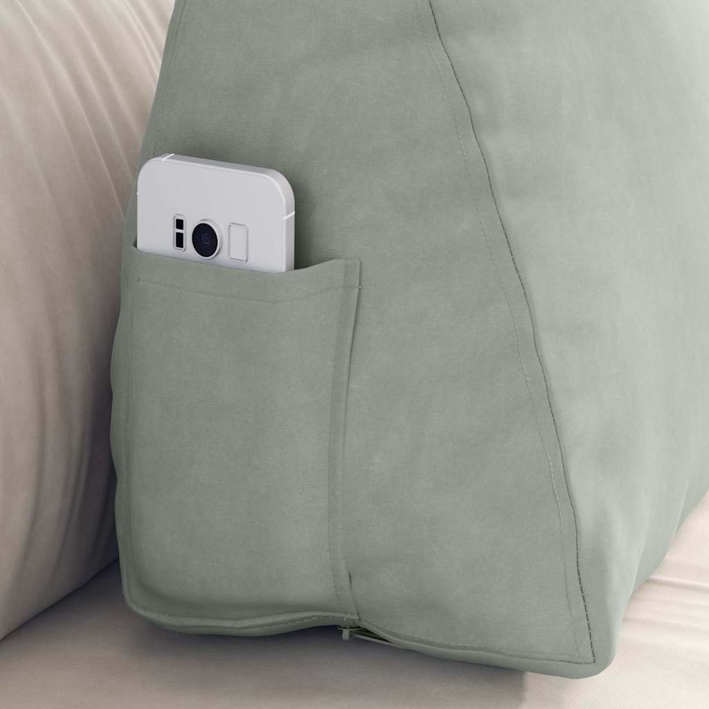 VidaXL Rugkussen Lichtgrijs 60 x 20 x 50 cm Katoen Stof