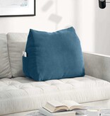 VidaXL Rugkussen Blauw 60 x 20 x 50 cm Katoen Stof