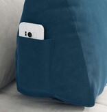 VidaXL Rugkussen Blauw 60 x 20 x 50 cm Katoen Stof