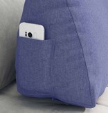VidaXL Rugkussen Jeans Blauw 60 x 20 x 50 cm Stof