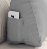 VidaXL Rugkussen Wolkengrijs 60 x 20 x 50 cm Stof