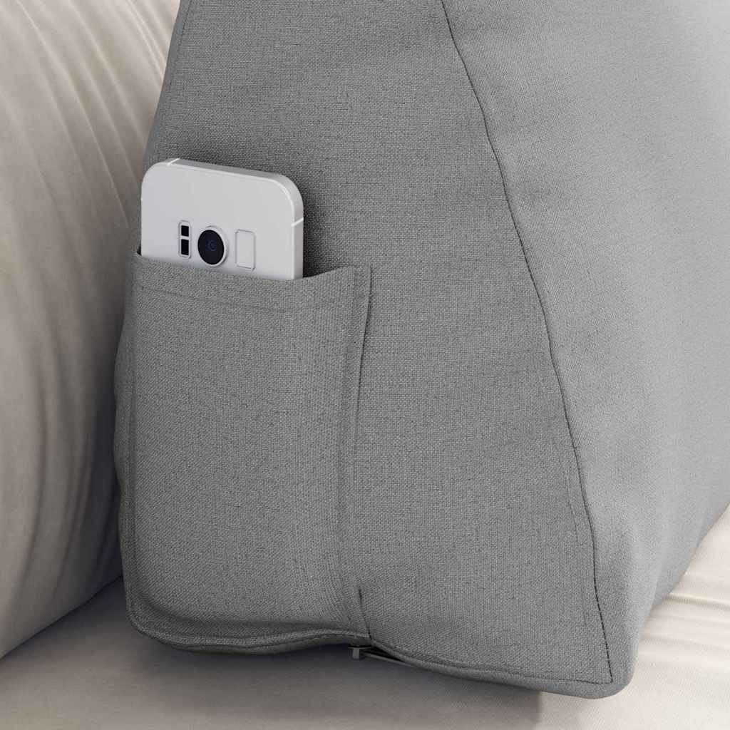 VidaXL Rugkussen Wolkengrijs 60 x 20 x 50 cm Stof