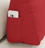 VidaXL Rugkussen Rood 60 x 20 x 50 cm Stof