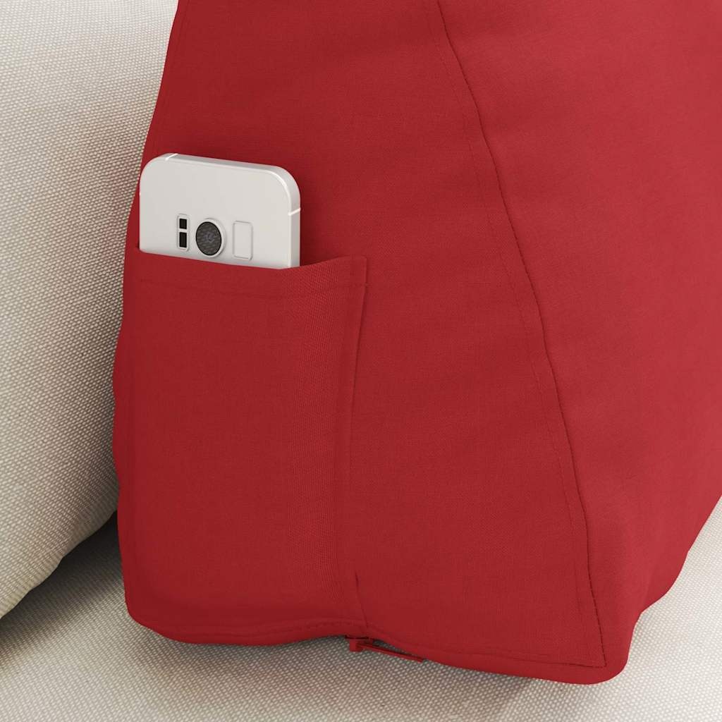 VidaXL Rugkussen Rood 60 x 20 x 50 cm Stof