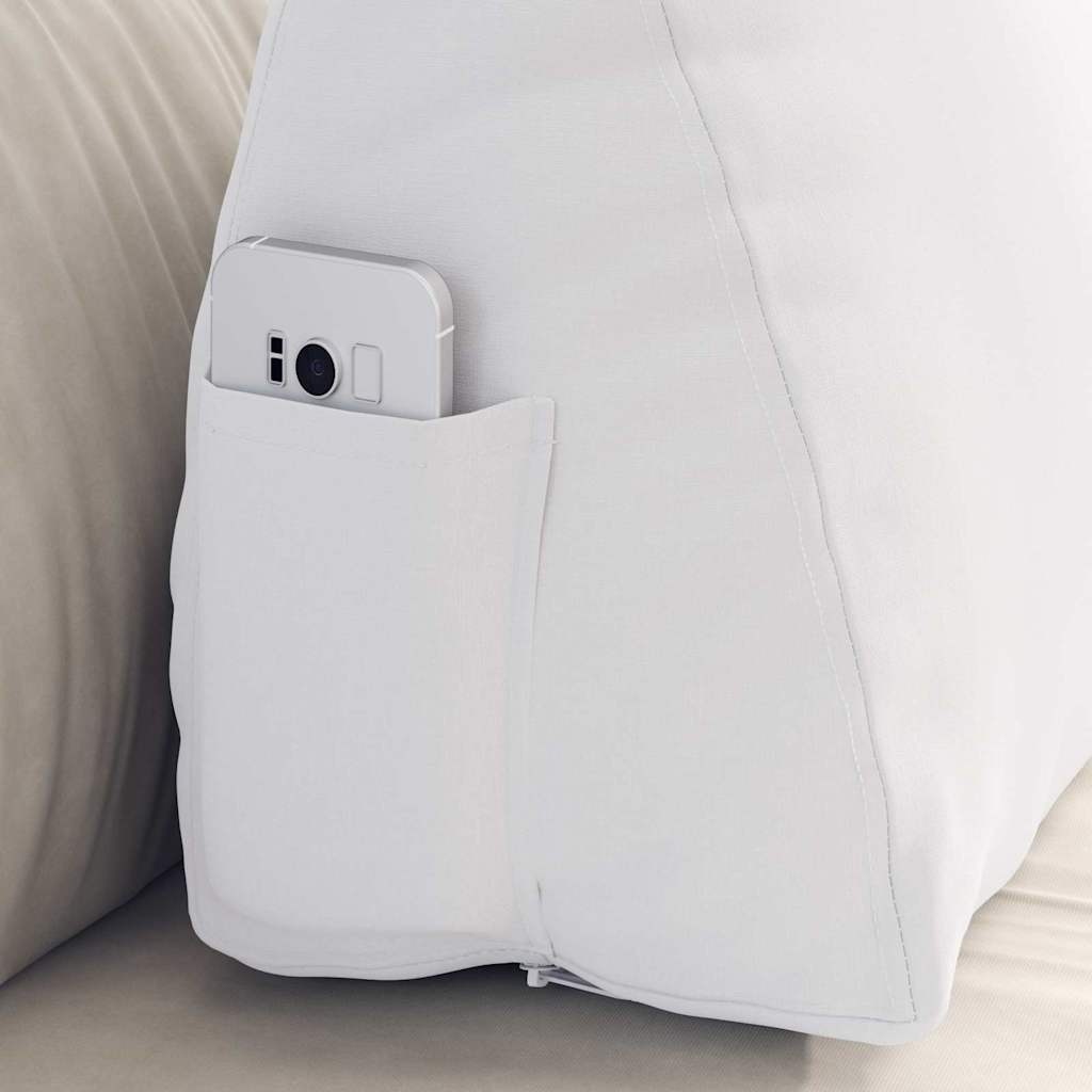 VidaXL Rugkussen Wit 60 x 20 x 50 cm Stof