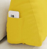 VidaXL Rugkussen Lichtgeel 60 x 20 x 50 cm Stof