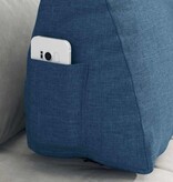 VidaXL Rugkussen Blauw 60 x 20 x 50 cm Stof