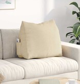 VidaXL Rugkussen Crème 60 x 20 x 50 cm Stof