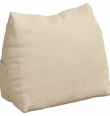 VidaXL Rugkussen Crème 60 x 20 x 50 cm Stof