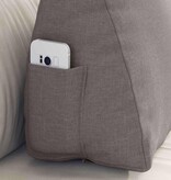 VidaXL Rugkussen Taupe 60 x 20 x 50 cm Stof