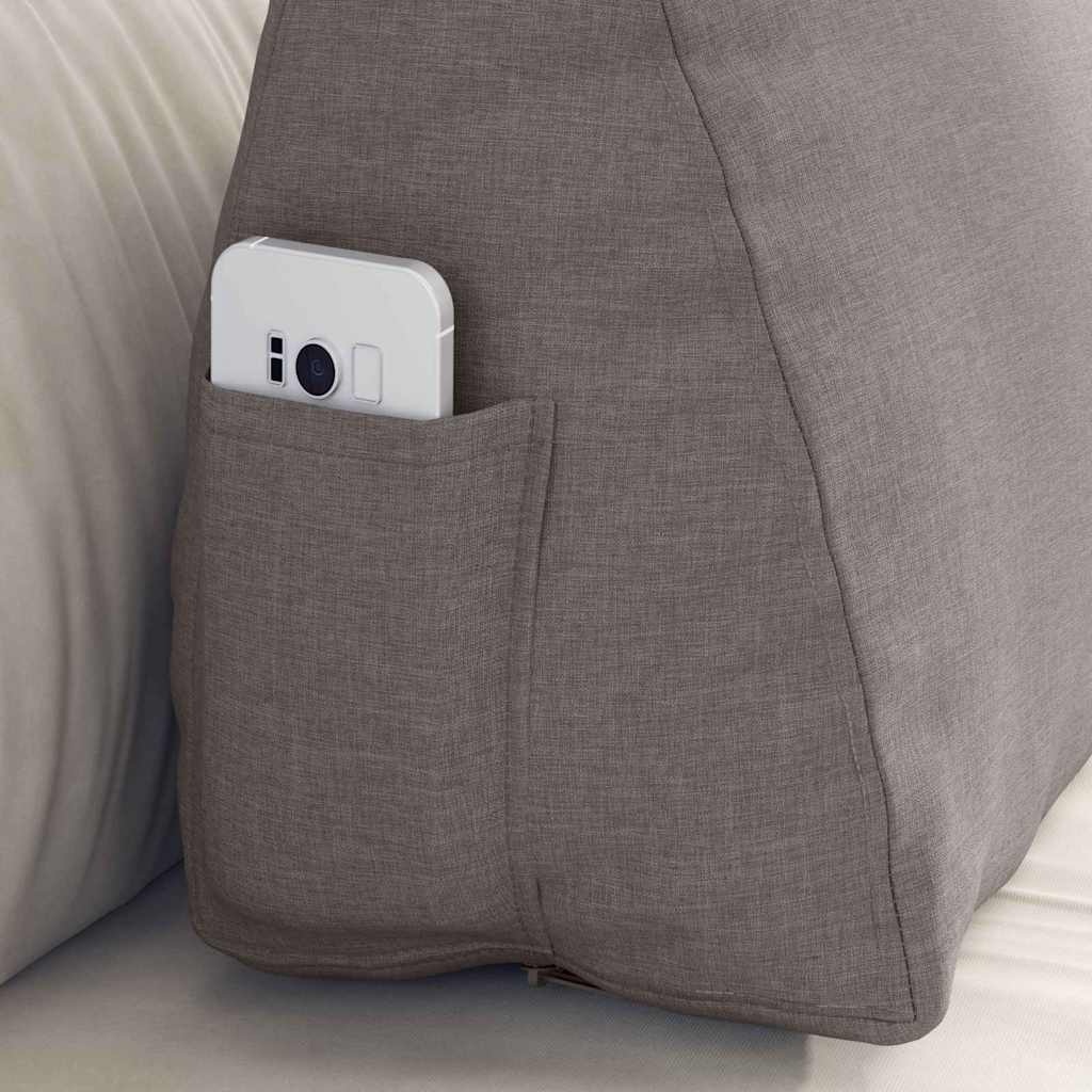 VidaXL Rugkussen Taupe 60 x 20 x 50 cm Stof