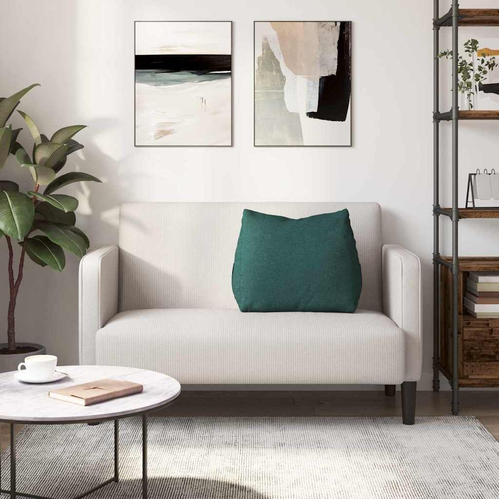 VidaXL Rugkussen Donkergroen 60 x 20 x 50 cm Stof