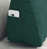 VidaXL Rugkussen Donkergroen 60 x 20 x 50 cm Stof