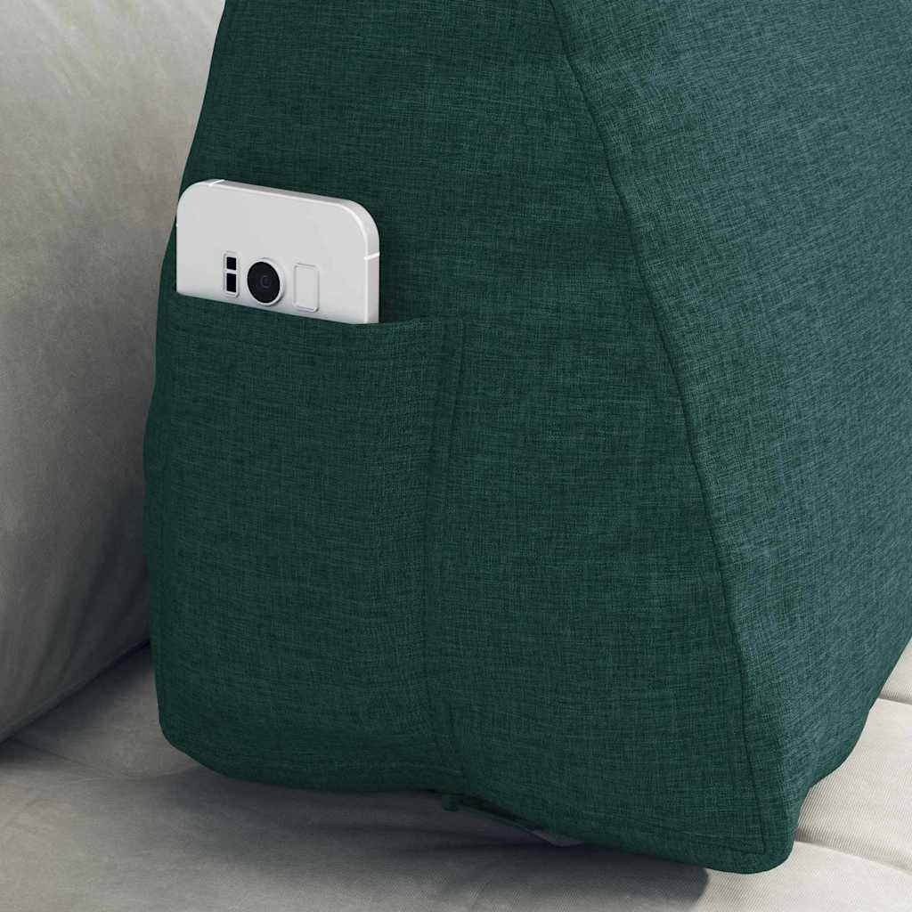 VidaXL Rugkussen Donkergroen 60 x 20 x 50 cm Stof