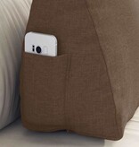 VidaXL Rugkussen Bruin 60 x 20 x 50 cm Stof