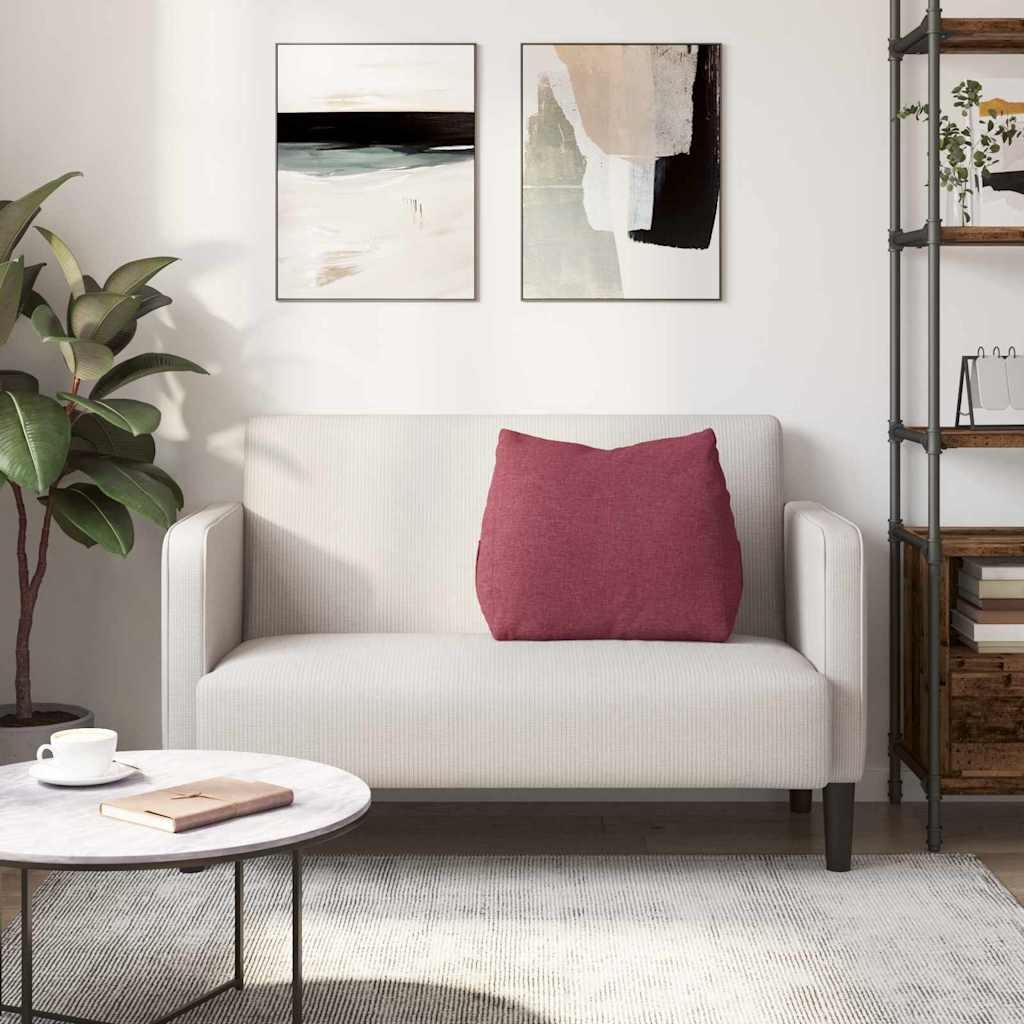 VidaXL Rugkussen Wijnrood 60 x 20 x 50 cm Stof