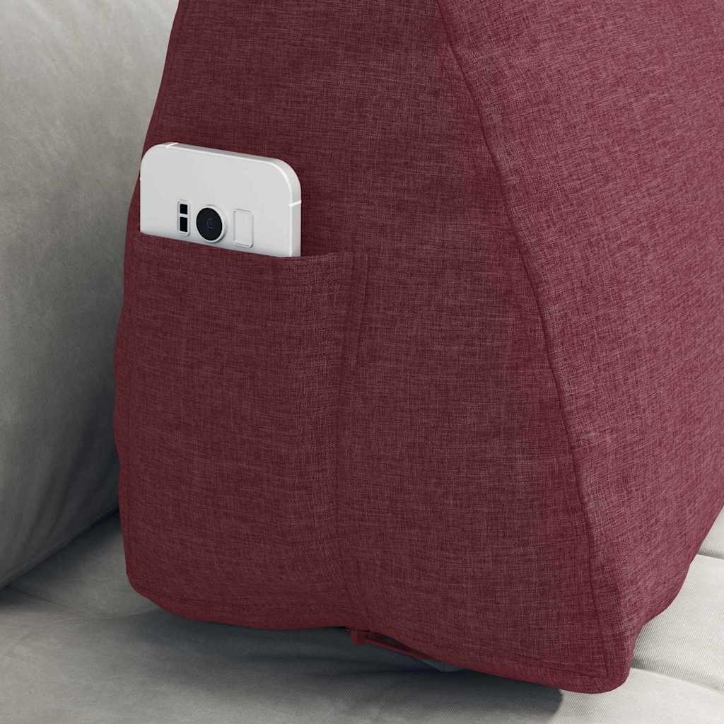 VidaXL Rugkussen Wijnrood 60 x 20 x 50 cm Stof