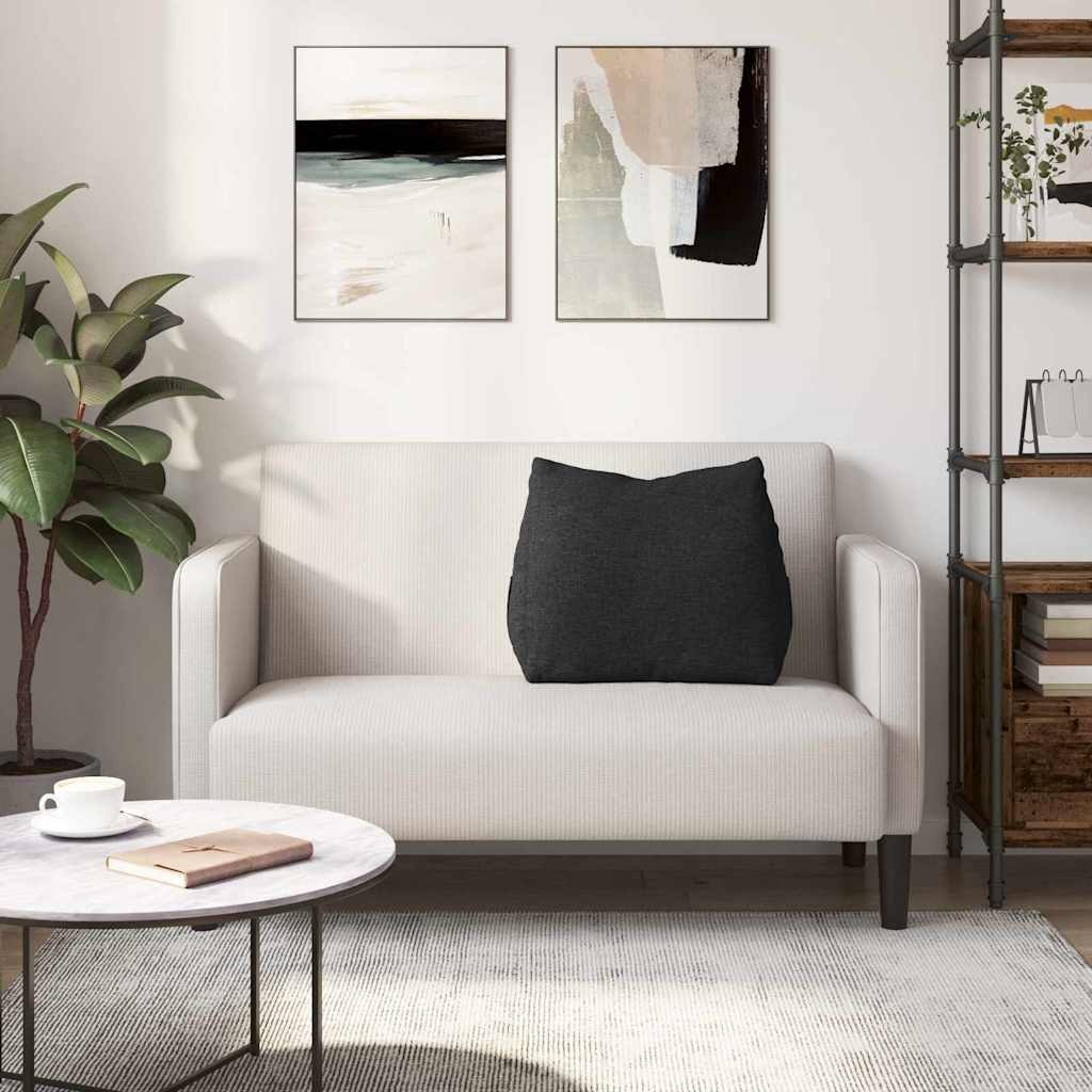 VidaXL Rugkussen Zwart 60 x 20 x 50 cm Stof