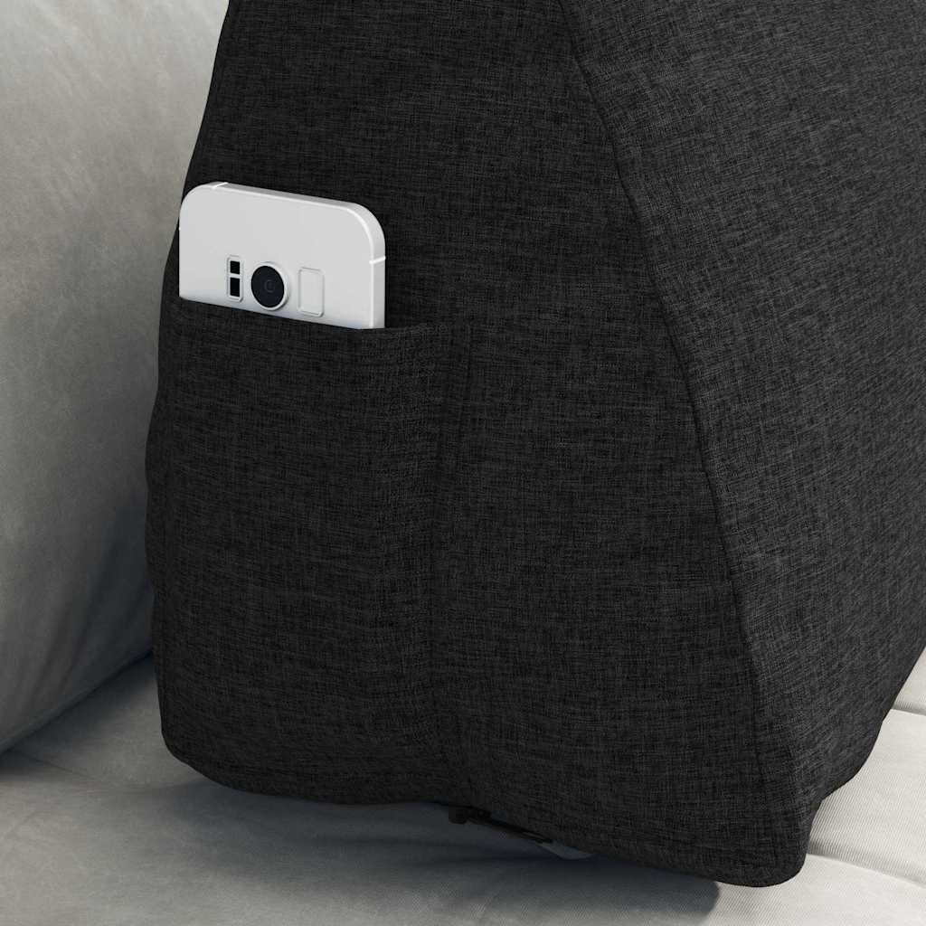 VidaXL Rugkussen Zwart 60 x 20 x 50 cm Stof