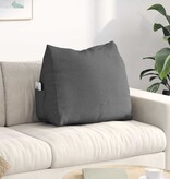 VidaXL Rugkussen Donkergrijs 60 x 20 x 50 cm Stof