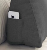 VidaXL Rugkussen Donkergrijs 60 x 20 x 50 cm Stof