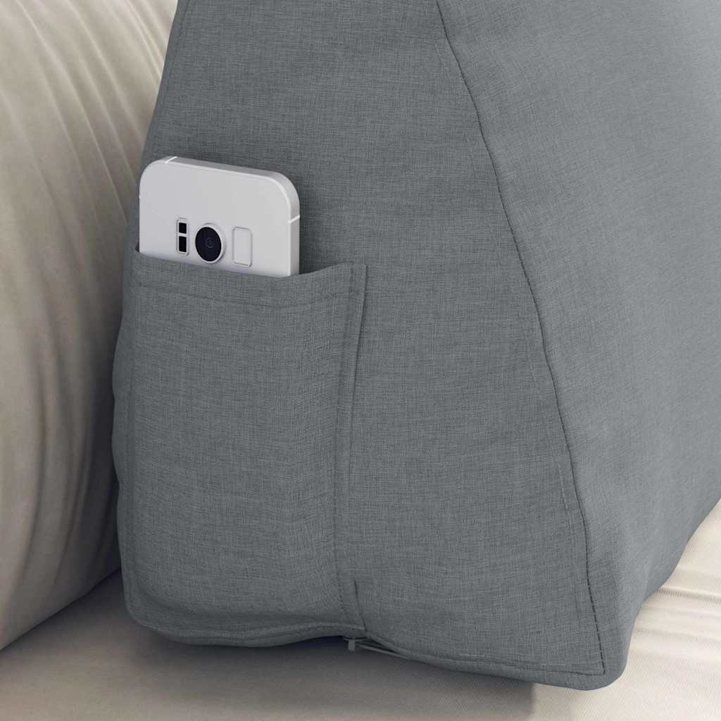 VidaXL Rugkussen Lichtgrijs 60 x 20 x 50 cm Stof