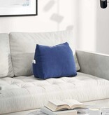 VidaXL Rugkussen Politieblauw 45 x 20 x 35 cm Katoen Stof