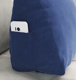 VidaXL Rugkussen Politieblauw 45 x 20 x 35 cm Katoen Stof