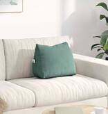 VidaXL Rugkussen Zeegroen 45 x 20 x 35 cm Katoen Stof